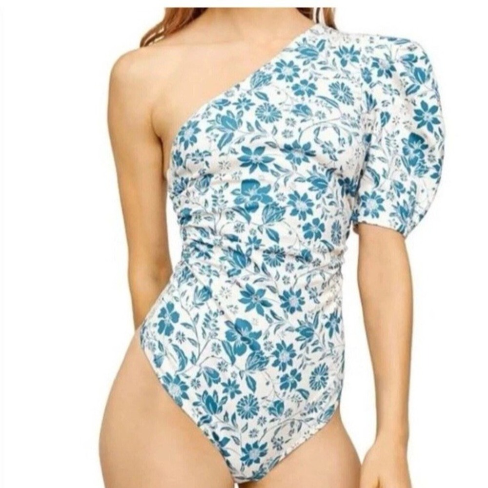 NWT Free People Intimately Free Somethin Bout You One Shoulder Bodysuit Sz‎ M
